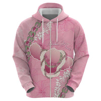 Hawaii Maui Island Flowers Lei Hoodie Lokelani Rose Pink LT7 - Polynesian Pride