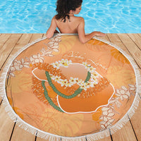 Hawaii Lanai Island Flowers Lei Beach Blanket Orange Kaunaoa Mix Maile LT7 - Polynesian Pride