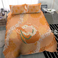 Hawaii Lanai Island Flowers Lei Bedding Set Orange Kaunaoa Mix Maile LT7 - Polynesian Pride