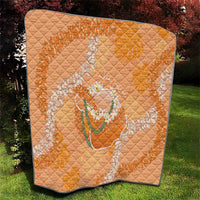 Hawaii Lanai Island Flowers Lei Quilt Orange Kaunaoa Mix Maile LT7 - Polynesian Pride