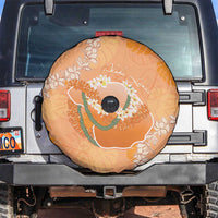 Hawaii Lanai Island Flowers Lei Spare Tire Cover Orange Kaunaoa Mix Maile LT7 Orange - Polynesian Pride