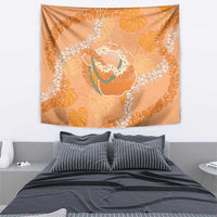 Hawaii Lanai Island Flowers Lei Tapestry Orange Kaunaoa Mix Maile LT7 - Polynesian Pride