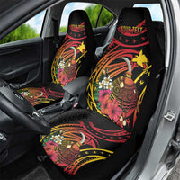 Personalized Milne Bay Car Seat Cover PNG Lime Pot with Oro Tapa LT7 - Polynesian Pride