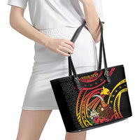 Personalized Milne Bay Leather Tote Bag PNG Lime Pot with Oro Tapa