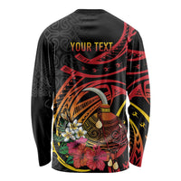 Personalized Milne Bay Long Sleeve Shirt PNG Lime Pot with Oro Tapa