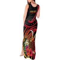 Personalized Milne Bay Tank Maxi Dress PNG Lime Pot with Oro Tapa