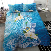 Hafa Adai Guam Chamorro Personalized Bedding Set Ocean Blue Latte Stone with Guasali - Polynesian Pride