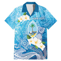 Hafa Adai Guam Chamorro Personalized Family Matching Mermaid Dress and Hawaiian Shirt Ocean Blue Latte Stone with Guasali - Polynesian Pride