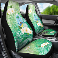 Hafa Adai Guam Chamorro Personalized Car Seat Cover Summer Green Latte Stone with Guasali - Polynesian Pride
