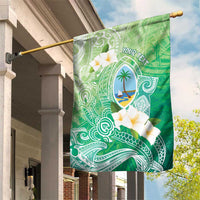 Hafa Adai Guam Chamorro Personalized Garden Flag Summer Green Latte Stone with Guasali - Polynesian Pride
