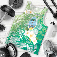 Hafa Adai Guam Chamorro Personalized Men Tank Top Summer Green Latte Stone with Guasali - Polynesian Pride