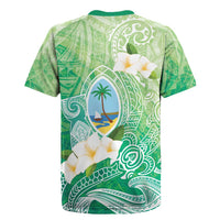 Hafa Adai Guam Chamorro Personalized Rugby Jersey Summer Green Latte Stone with Guasali - Polynesian Pride