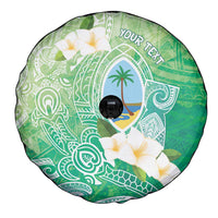 Hafa Adai Guam Chamorro Personalized Spare Tire Cover Summer Green Latte Stone with Guasali - Polynesian Pride