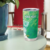 Hafa Adai Guam Chamorro Personalized Tumbler Cup Summer Green Latte Stone with Guasali - Polynesian Pride