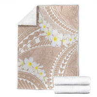 Polynesian Vintage Floral Blanket Beige Motifs - Polynesian Pride