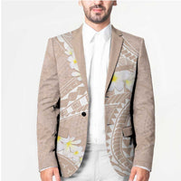 Polynesian Vintage Floral Blazer Beige Motifs - Polynesian Pride