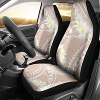 Polynesian Vintage Floral Car Seat Cover Beige Motifs LT7 - Polynesian Pride