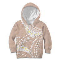 Polynesian Vintage Floral Kid Hoodie Beige Motifs - Polynesian Pride