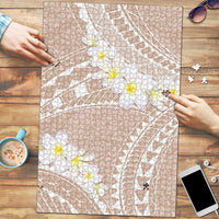 Polynesian Vintage Floral Puzzle Beige Motifs - Polynesian Pride