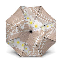 Polynesian Vintage Floral Umbrella Beige Motifs - Polynesian Pride