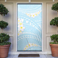 Polynesian Vintage Floral Door Cover Azure Motifs - Polynesian Pride