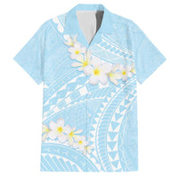 Polynesian Vintage Floral Family Matching Summer Maxi Dress and Hawaiian Shirt Azure Motifs - Polynesian Pride