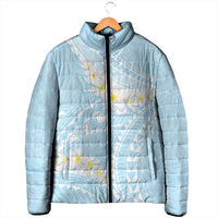 Polynesian Vintage Floral Padded Jacket Azure Motifs - Polynesian Pride