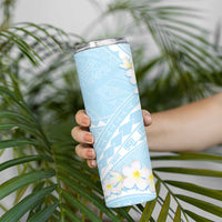 Polynesian Vintage Floral Skinny Tumbler Azure Motifs - Polynesian Pride