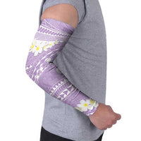 Polynesian Vintage Floral Arm Sleeves Lavender Motifs - Polynesian Pride