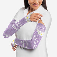 Polynesian Vintage Floral Arm Sleeves Lavender Motifs - Polynesian Pride