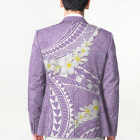 Polynesian Vintage Floral Blazer Lavender Motifs - Polynesian Pride