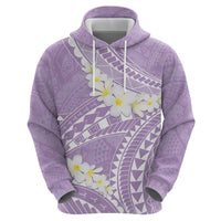 Polynesian Vintage Floral Hoodie Lavender Motifs - Polynesian Pride