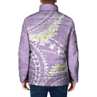 Polynesian Vintage Floral Padded Jacket Lavender Motifs - Polynesian Pride
