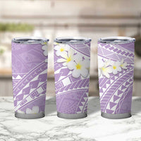 Polynesian Vintage Floral Tumbler Cup Lavender Motifs - Polynesian Pride