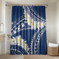 Polynesian Vintage Floral Bathroom Set Navy Blue Motifs - Polynesian Pride