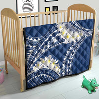 Polynesian Vintage Floral Quilt Navy Blue Motifs - Polynesian Pride