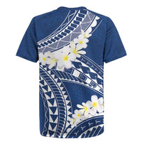 Polynesian Vintage Floral Rugby Jersey Navy Blue Motifs - Polynesian Pride