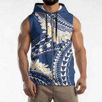 Polynesian Vintage Floral Sleeveless Zip Hoodie Navy Blue Motifs LT7 - Polynesian Pride