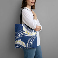 Polynesian Vintage Floral Tote Bag Navy Blue Motifs - Polynesian Pride