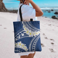 Polynesian Vintage Floral Tote Bag Navy Blue Motifs - Polynesian Pride
