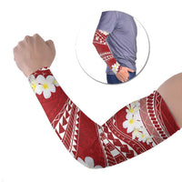 Polynesian Vintage Floral Arm Sleeves Scarlet Motifs - Polynesian Pride
