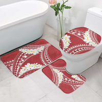Polynesian Vintage Floral Bathroom Set Scarlet Motifs - Polynesian Pride