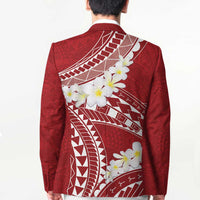 Polynesian Vintage Floral Blazer Scarlet Motifs - Polynesian Pride