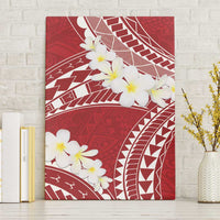 Polynesian Vintage Floral Canvas Wall Art Scarlet Motifs - Polynesian Pride