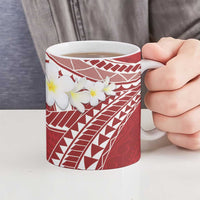 Polynesian Vintage Floral Ceramic Mug Scarlet Motifs - Polynesian Pride