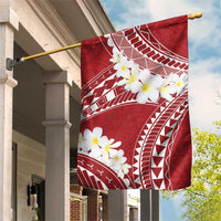 Polynesian Vintage Floral Garden Flag Scarlet Motifs - Polynesian Pride