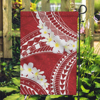 Polynesian Vintage Floral Garden Flag Scarlet Motifs - Polynesian Pride