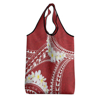 Polynesian Vintage Floral Grocery Bag Scarlet Motifs - Polynesian Pride
