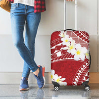 Polynesian Vintage Floral Luggage Cover Scarlet Motifs - Polynesian Pride