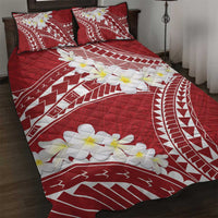 Polynesian Vintage Floral Quilt Bed Set Scarlet Motifs - Polynesian Pride